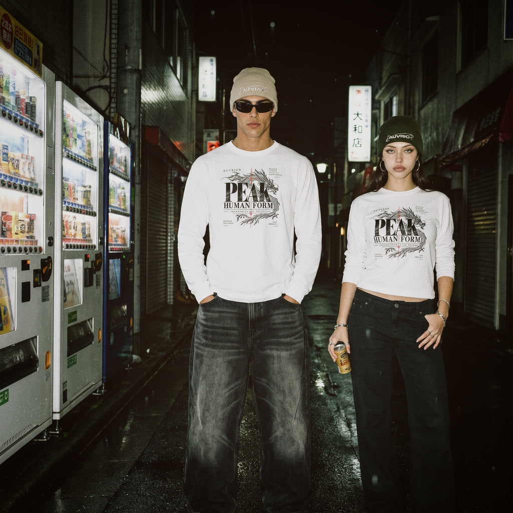 AUVRIC STUDIOS™ Peak Human Form Series V1 Long Sleeve — Black