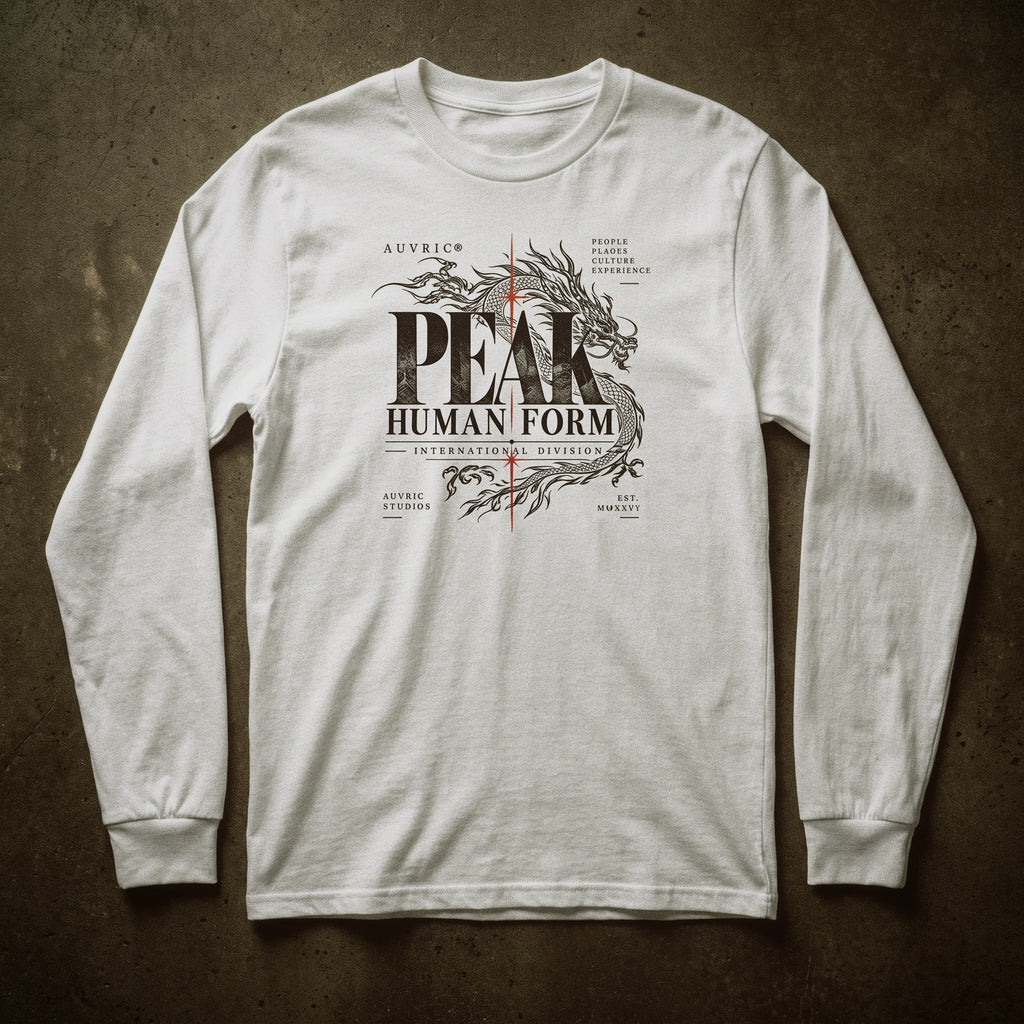 AUVRIC STUDIOS™ Peak Human Form Series V1 Long Sleeve — Black